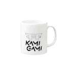 KAMI-GAMI from NTPの『KAMI-GAMI』logo ブラック Mug :right side of the handle