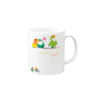 LittleLoroのCotolyrica ラブバード コザクラインコちゃんずA柄 Mug :right side of the handle