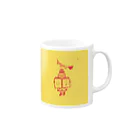 △Bocco▽②の文系女子 (色違い) Mug :right side of the handle