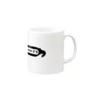 Rook'sVisionのくーーーじら(かため)[黒] Mug :right side of the handle