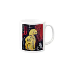 KiriyaMartのAIアート”バスキア”画風トイプードル Mug :right side of the handle