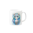 うみうしいるる🐬のいるかと貝がら Mug :right side of the handle