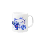 ReShellyのキャット/ブルー/猫/REC Mug :right side of the handle