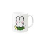 残業うさぎ🐰🌸の残業うさぎと「かめくん」 Mug :right side of the handle