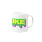 JIN THE GREENのNEW LIKE ロゴ[ホラホラ] Mug :right side of the handle