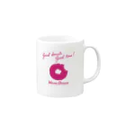 ミサキドーナツ 公式 SUZURI店のgood donuts good time!ロゴ入り Mug :right side of the handle