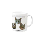 猫のイラスト屋さんのshin & kagu & gin Mug :right side of the handle