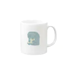 まるのねこみせのモンスターロゴ風サバトラにゃんこ Mug :right side of the handle