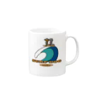 ゆるふわんにゃんのリノメレSURF DOGカラー Mug :right side of the handle