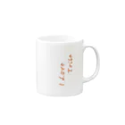 ミラくまのI LOVE Tribe 縦文字 Mug :right side of the handle