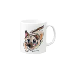 宇寅。の泥棒フェイスの子犬 Mug :right side of the handle