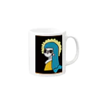 ハリリーナブティックの真珠の耳飾りのハリ子 Mug :right side of the handle