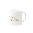 ミラくまのI LOVE Tribe　文字色 マグカップの取っ手の右面