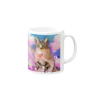 NEKO GURUIの誇らしげなねこ Mug :right side of the handle