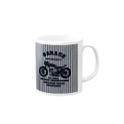 キッズモード某の武骨なバイクデザイン(ヒッコリー) Mug :right side of the handle