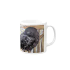 パート主婦しずかのオリジナルイラストグッズのカラスのハッピー Mug :right side of the handle