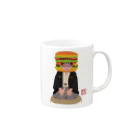 キッズモード某の噺家バーガー(かぶりものVr) Mug :right side of the handle