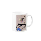 japaticのバイカラーヘア Mug :right side of the handle