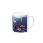 MarchanMerchantのMarchan 海に行く Mug :right side of the handle