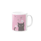 necomanmahouseのhana-pink Mug :right side of the handle