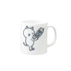 風野ひつじのガラケー猫 Mug :right side of the handle