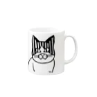 フクハラアキコのしましまのねこ Mug :right side of the handle