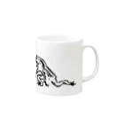 モルTの鳥獣戯画　ウサギカエル　カーリング2018春夏モデル Mug :right side of the handle