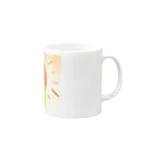 nkymyの一緒に朝を迎えてくれるほこりひよこ Mug :right side of the handle