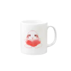 utouch_のハートうさぎ Mug :right side of the handle