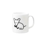 TOMOZOOのねずみ Mug :right side of the handle