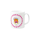 ジルトチッチのデザインボックスの笑いすぎてお腹が痛いクレコちゃん Mug :right side of the handle