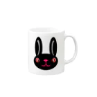 ameyoのウサギ black Mug :right side of the handle