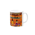 ジルトチッチのデザインボックスのクレコちゃんのハロウィンナイト Mug :right side of the handle