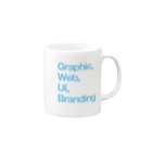 Designer_in_Tokyoの【水色】Graphic, Web, UI, Branding Mug :right side of the handle