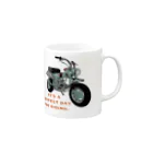 mayon's animal shopのバイクTシャツ　レトロなダックス Mug :right side of the handle