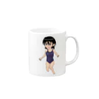 げーむやかんのスクール水着女子 Mug :right side of the handle