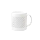 WUNDERKAMMERの和柄　WAGARA　七宝WHITE Mug :right side of the handle