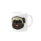 senorthepugのパグすまいる Mug :right side of the handle