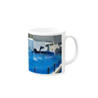 板垣直哉のイルカショー Mug :right side of the handle