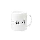 SIRO%(しろぱーせんと)のくるりんぱんだMUG（Black） マグカップの取っ手の右面