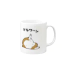 かわいいコーギーのとろけるコーギーちゃんカラー Mug :right side of the handle