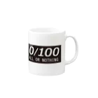 T-maniaのAll or Nothing  ０/100 Mug :right side of the handle