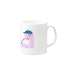 アニマルデザインのカウンターで悩むBOY Mug :right side of the handle