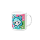 SNEAKER GIRLのCat girl Mug :right side of the handle