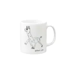 miyakawarioのきりん Mug :right side of the handle