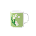 梨ソーダランドの子うさぎとすずらん Mug :right side of the handle