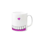 歯りきり雑貨店の歯-HA pink Mug :right side of the handle
