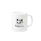 sachiko2004shopのFam& Cafe 花と猫 Mug :right side of the handle