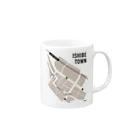 ManaDesignのISHIBE TOWN MAP Mug :right side of the handle