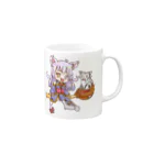 紫猫 千由【ｼﾉﾈ ﾁﾕ】💜🐾🧹の紫猫 千由　デフォルメグッズシリーズ2 Mug :right side of the handle